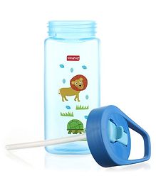 Babyhug Lion Print Toddler Square Spout Sipper Blue - 420 ml