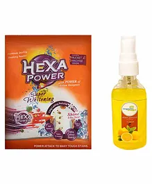 Hexa Washing Powder & Organic Magic Hand Sanitizer - 500 gm & 50 ml Respectively