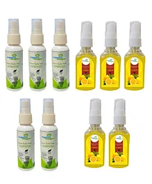 Organic Magic Toilet Seat Sanitizer with Hand Sanitizer Combo Pack of 10 - 50 ml each