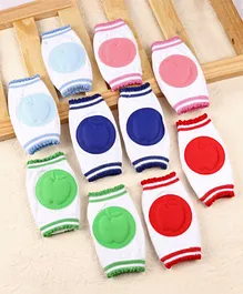 Baby Apple Elbow & Knee Pads Set of 5 Pairs - Multicolour