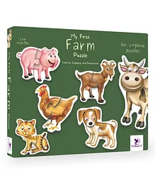 Toykraft My First Farm Animal 6 Jigsaw Puzzle - 2 Pieces Each