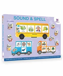 Toykraft Spell and Sound Jigsaw Puzzle Set Multicolor - 90 Pieces
