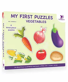 Toy kraft My First Jigsaw Vegetables Puzzle Set of 6 - 3 Piece each