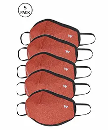 Wildcraft Small Size Reusable W95+ Supermasks Orange - Pack of 5