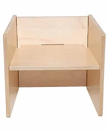 Kiddery Montessori Wooden Kid's Flippa Chair - Beige