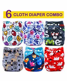 Bembika Cloth Diapers Set of 6 - Multicolor