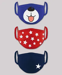 'Babyhug 12 to 24 Months Printed Two Layer Mask with Filter - Pack of 3