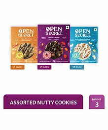 Open Secret Nutty Cookies Combo Pack of 3 - 25 gm each