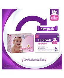 Tedibar Moisturising Baby Bathing Bar 75gx3 (Pack of 1) with Skin Friendly pH 100 Percent Soap Free Prevents Dryness & Rashes Dermatologically Tested - By Torrent Pharma