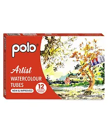 Polo Water Colour Tubes for Artists - 12 Shades