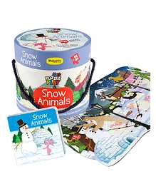 Laxmi Prakashan Easy Peasy 35 Piece Snow Animals Puzzle with Book - English 