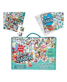 Laxmi Prakashan In The Snow Coloring Poster with 70 Pieces Jigsaw Puzzle - English