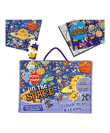 Laxmi Prakashan In The Space Coloring Poster with 70 Pieces Jigsaw Puzzle - English