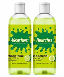 Hearttex Anti Bacterial Hand Wash Lemon Splash 200 ml - Pack of 2