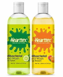 Hearttex Anti Bacterial Hand Wash Multi Flavor 200 ml - Pack of 2