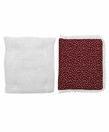 Grandma's Premium Finger Millet Pillow with 2 Pillow Covers - Maroon 