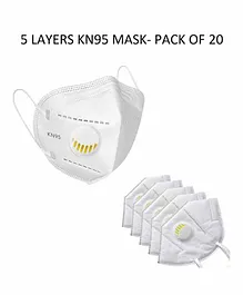 LOF KN 95 Protective Mask White - Pack of 20