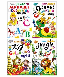 Sawan Super Jumbo Colouring Books Pack of 4 - English  