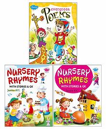 Sawan Nursery Rhyme Books with Stories and G.K Pack of 3 - English