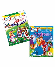 Sawan Sticker Key Words Book Alice in Wonderland and Cinderella Set of 2 - English