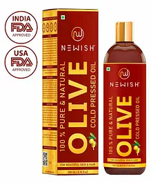 Newish® Pure Cold Pressed Olive Oil For Hair and Skin - 200ml