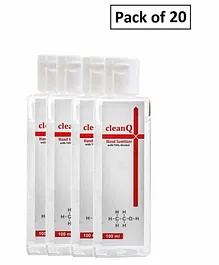 Clean Q Hand Sanitizer Gel Pack of 20 - 100 ml each