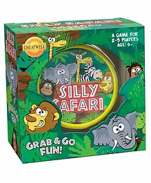 Jester's Chest Silly Safari Board Game Green - 56 Cards