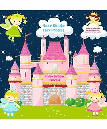 Untumble Fairy Birthday Party Backdrop 4 Feet - Pink & Multicolor