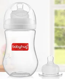 Babyhug Wide Neck Feeding Bottle White - 250 ml