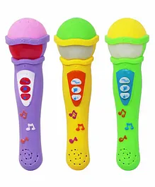 Fiddlerz Musical Microphone Pack of 3 (Color May Vary)