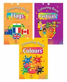 Maple Press Colouring Books Set of 3 - English