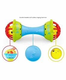 Yamama Baby Dumb Bell Shaped Rattle Teether - Multicolor