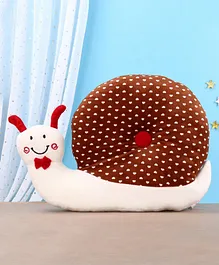 Toytales Snail Shaped Cushion Polka Dot Print - Brown