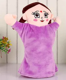 Chhota Bheem Chutki Hand Puppet Soft Toy Purple - Height 25 cm