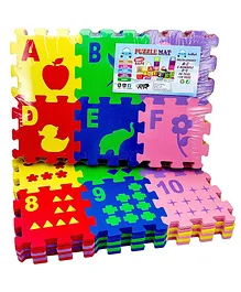 FunBlast Alphabet & Number Interlocking Foam Puzzle Mat Multicolor - 36 Pieces