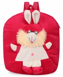 Kiddiewink Plush Nursery Bag with Bunny Motif Red - 12 inches