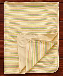 Owen Interlock Striped Blanket - Yellow