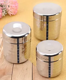 Babyhug Stainless Steel Container Pack of 3 - Silver