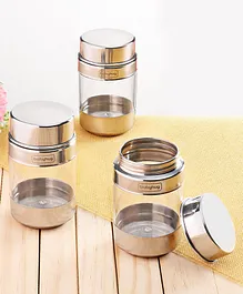 Babyhug Stainless Steel Canisters Set of 3 - Silver