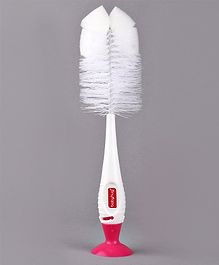 Babyhug 2 In 1 Bottle & Nipple Cleaning Brush - Pink
