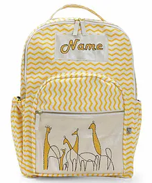 Mi Dulce An'ya Backpack Giraffe Embroidered Yellow - 12.2 inches