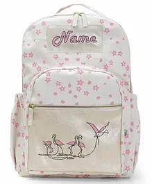 Mi Dulce An'ya Backpack Flamingo Embroidered Pink - 12.2 inches