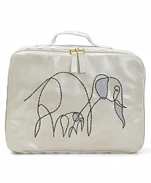 Mi Dulce An'ya Lunch Box Bag Elephant Embroidered - Grey