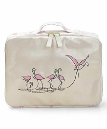 Mi Dulce An'ya Lunch Box Bag Flamingo Embroidered - Pink