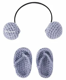 Babymoon Headphones with Footware Photo Props - Grey