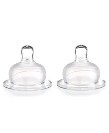 Babyhug Wide Neck Silicone Nipple Fast Flow - Pack of 2