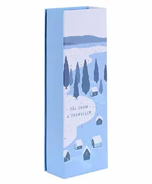 Passion Petals Pencil Box Snow Print - Blue