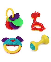 Rising Steps Baby Rattles Pack of 4 - Multicolor