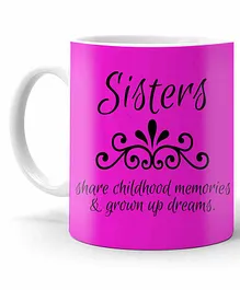 LOF Raksha Bandhan Mug Sister's Print Pink- 325 ml