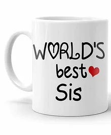 LOF Raksha Bandhan Mug World's Best Sis Print White - 325 ml